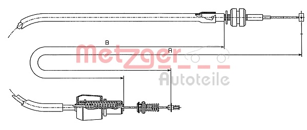 METZGER Gaszug COFLE 111247 für Opel