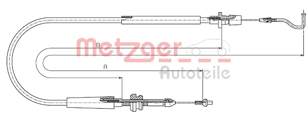 METZGER Gaszug COFLE 110636 für VW