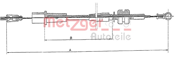 METZGER Gaszug COFLE 111242 für Opel