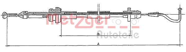 METZGER Gaszug COFLE 11087 für VW