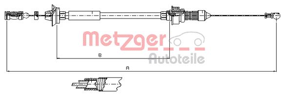 METZGER Gaszug COFLE 11737 für Fiat