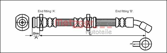 METZGER Bremsschlauch 4110073 für Suzuki