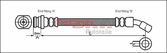 METZGER Bremsschlauch 4110072 für Suzuki