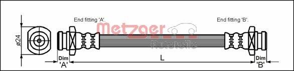METZGER Bremsschlauch 4114732 für Suzuki