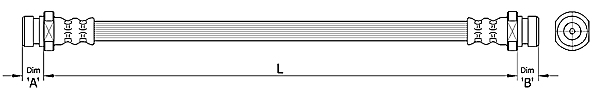 METZGER Bremsschlauch 4110220 für HYUNDAI