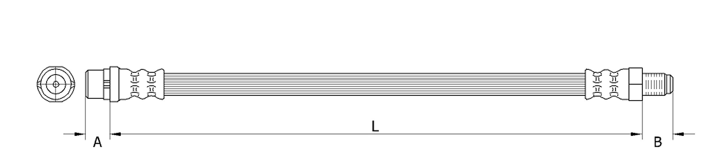 METZGER Bremsschlauch 4110277 für Mercedes