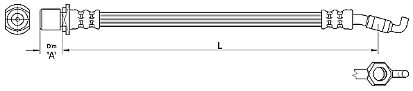 METZGER Bremsschlauch 4110286 für TOYOTA