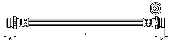 METZGER Bremsschlauch 4110544 für MITSUBISHI