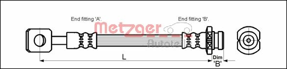 METZGER Bremsschlauch 4110602 für DAEWOO