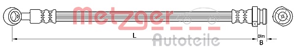 METZGER Bremsschlauch 4110671 für KIA