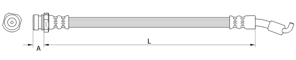 METZGER Bremsschlauch 4110821 für KIA