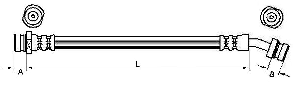 METZGER Bremsschlauch 4110833 für KIA