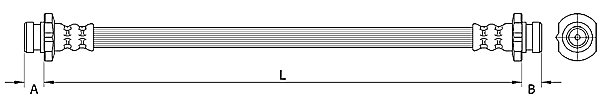 METZGER Bremsschlauch 4110851 für NISSAN