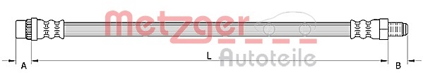 METZGER Bremsschlauch 4110931 für RENAULT