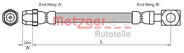 METZGER Bremsschlauch 4111436 für MINI