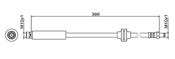 METZGER Bremsschlauch 4111470 Hinterachse rechts für Volvo