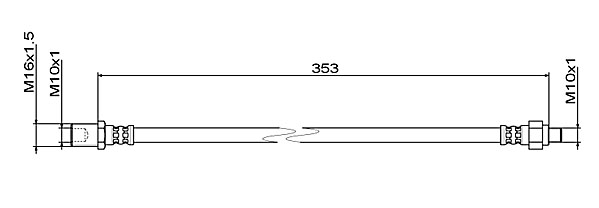 METZGER Bremsschlauch 4111495 innen für Iveco