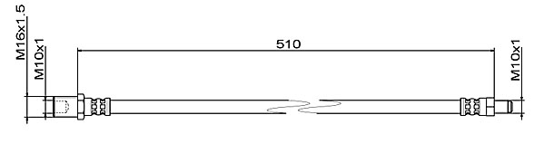 METZGER Bremsschlauch 4111494 Vorderachse rechts für Iveco