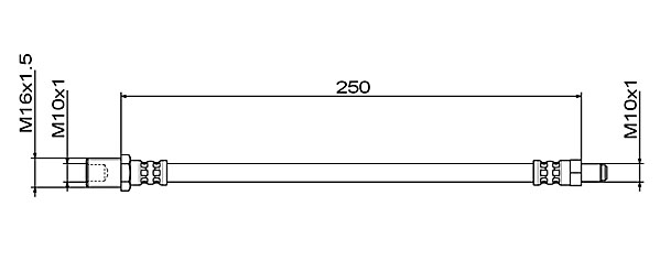 METZGER Bremsschlauch 4111496 für Iveco