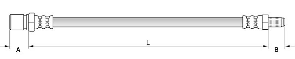 METZGER Bremsschlauch 4111548 Vorderachse rechts für Opel