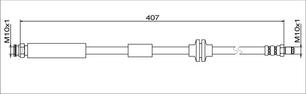 METZGER Bremsschlauch 4111801 Vorderachse rechts für Fiat