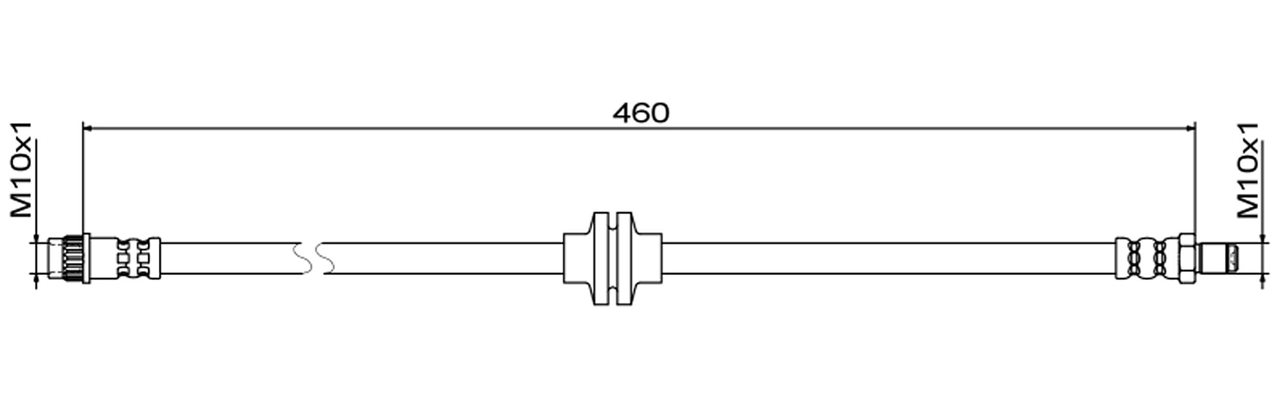 METZGER Bremsschlauch 4111833 Vorderachse rechts für RENAULT