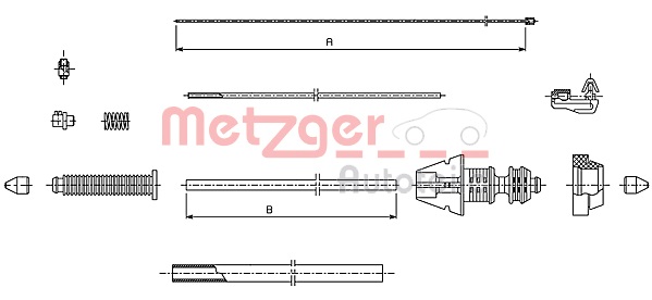 METZGER Gaszug COFLE 4931 für Fiat