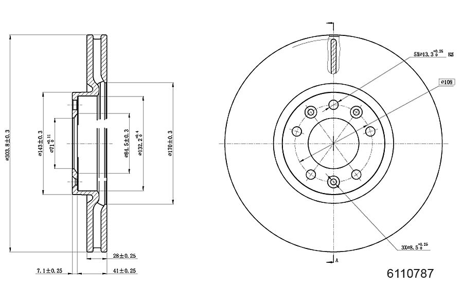 METZGER Bremsscheibe "GREENPARTS", Art.-Nr. 6110787