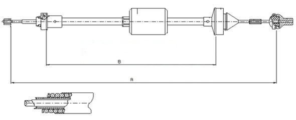 Original METZGER AUTOTEILE Seilzug Kupplungsbetätigung 10.2842 für Renault - Bild 4