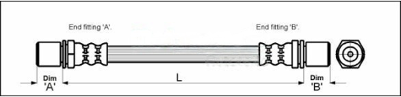 Flexibler Bremsschlauch 4112214 METZGER für TOYOTA COROLLA Liftback COROLLA - Bild 7