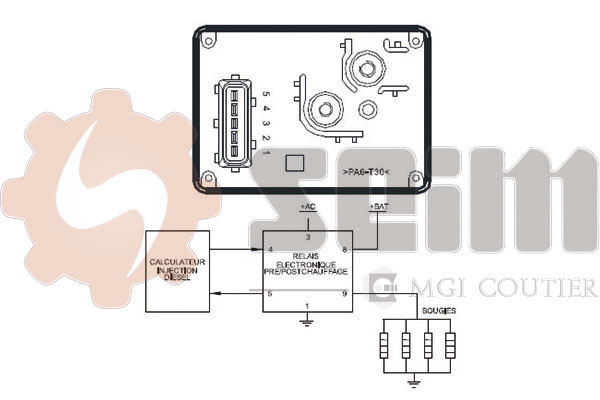 SEIM Steuergerät, Glühzeit 105580 für Peugeot