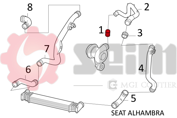 SEIM Ladeluftschlauch 981584 für Ford VW