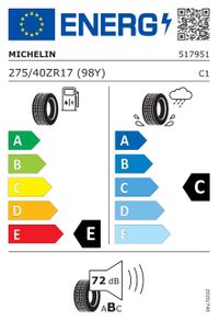 MICHELIN Sommerreifen "275/40R17 98(Y) - Pilot Sport PS2", Art.-Nr. 517951