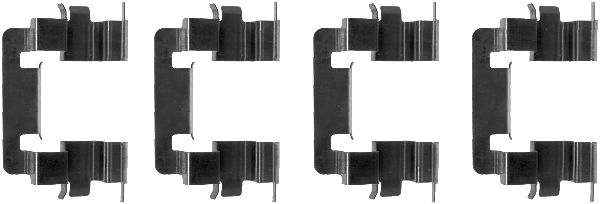 HELLA Zubehörsatz, Scheibenbremsbelag 8dz355203001 für INFINITI