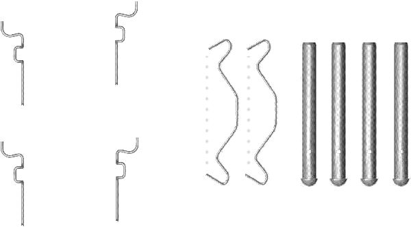 HELLA Zubehörsatz, Scheibenbremsbelag 8dz355203221 für TOYOTA