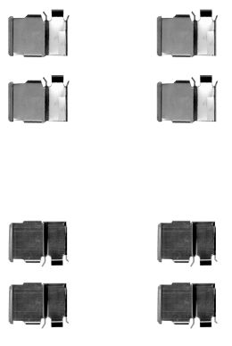 HELLA Zubehörsatz, Scheibenbremsbelag 8dz355204421 für MITSUBISHI LEXUS