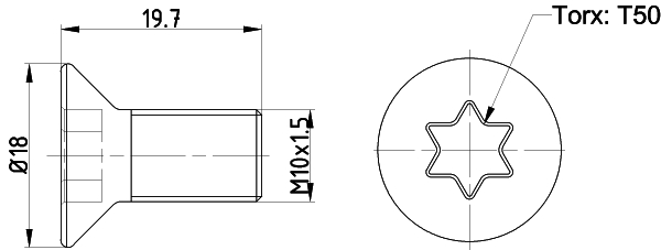 TEXTAR Schraube, Bremsscheibe tpm0016 für Ford