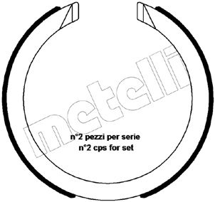 Metelli Bremsbackensatz, Feststellbremse 530483 Für Daewoo Mitsubishi Kia Hyundai