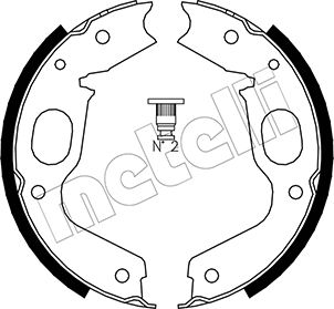 Metelli Bremsbackensatz, Feststellbremse 530264 Für Mitsubishi