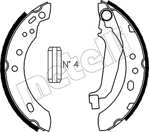METELLI Bremsbackensatz 530284 für NISSAN