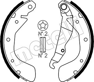 Metelli Bremsbackensatz 530309 Für Opel Daewoo Chevrolet