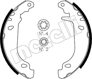METELLI Bremsbackensatz 530345 für RENAULT