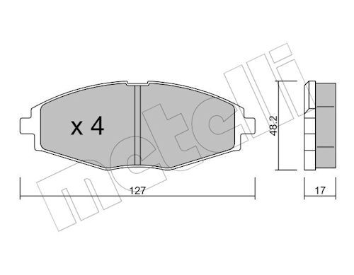 METELLI Bremsbelagsatz, Scheibenbremse 2202930 für DAEWOO CHEVROLET CHERY