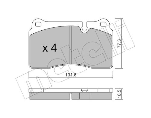 Metelli Bremsbelagsatz, Scheibenbremse 2206950 Für Land Rover