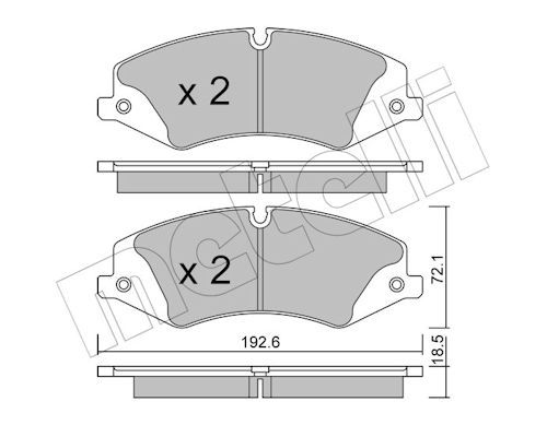 Metelli Bremsbelagsatz, Scheibenbremse 2208360 Für Land Rover