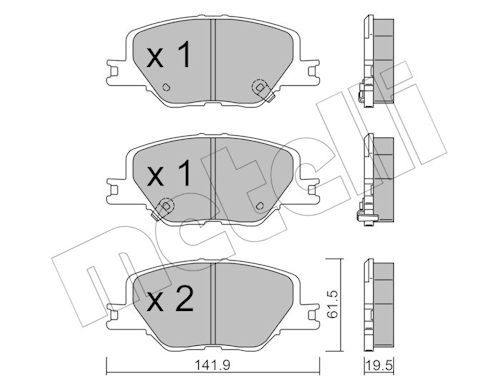 Metelli Bremsbelagsatz, Scheibenbremse 2211770 Für Vaughall