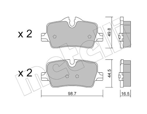 Metelli Bremsbelagsatz, Scheibenbremse 2212640 Für Bmw