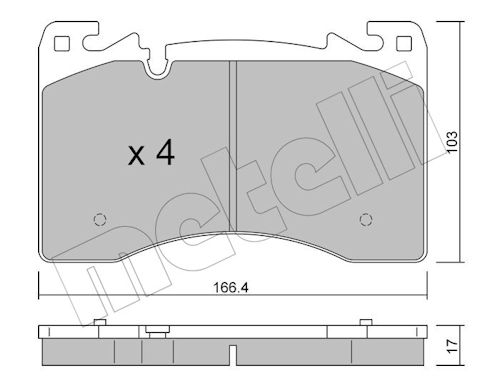 Metelli Bremsbelagsatz, Scheibenbremse 2213910 Für Land Rover