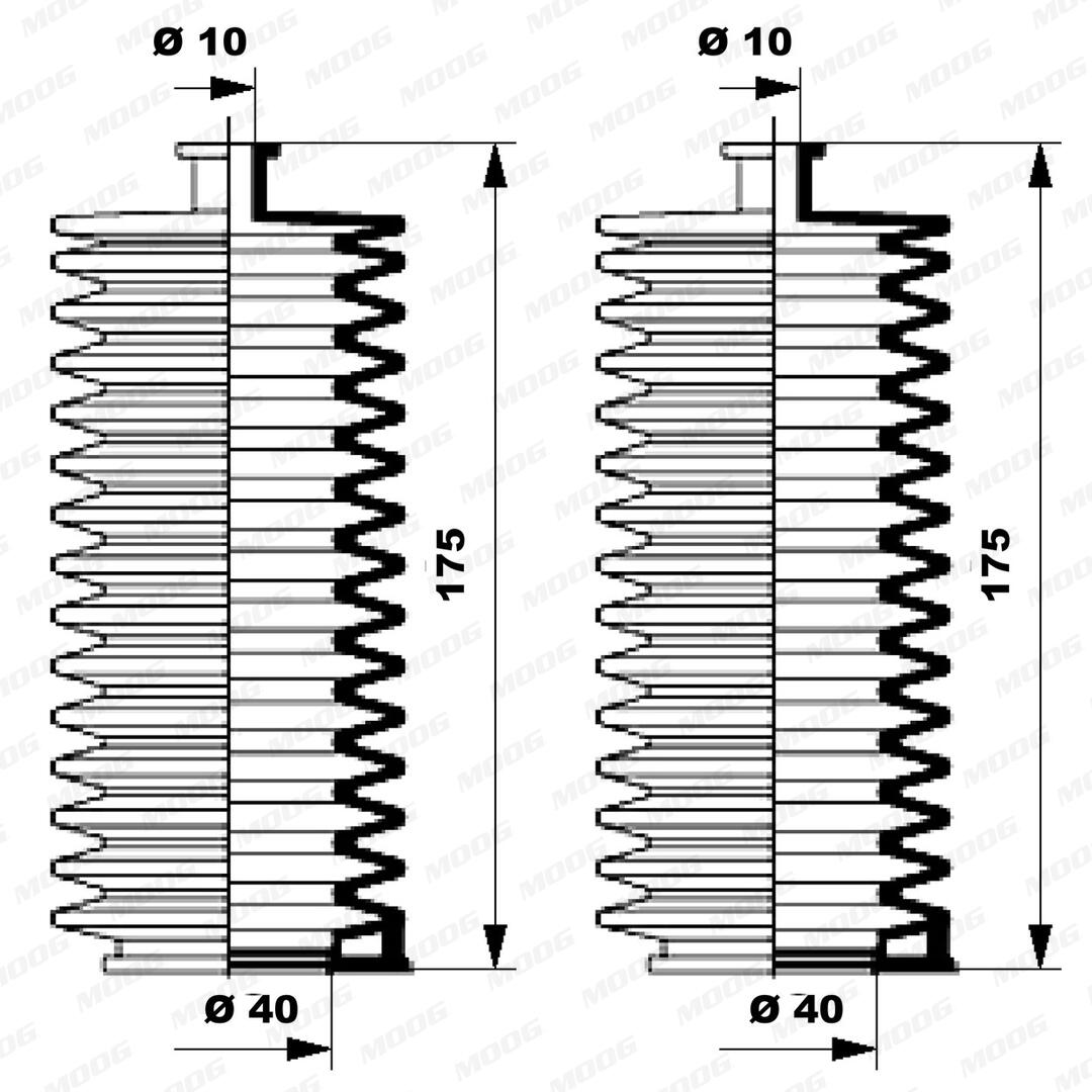 MOOG Faltenbalgsatz, Lenkung k150005 für TALBOT
