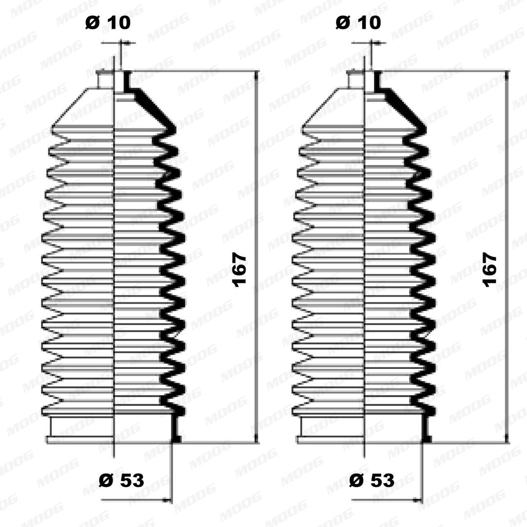 MOOG Faltenbalgsatz, Lenkung k150067 für LANCIA